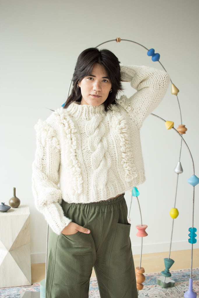 Toast & Yarn Chunky Knit Long Sleeve Sweater - Victoire BoutiqueToast & YarnTops Ottawa Boutique Shopping Clothing