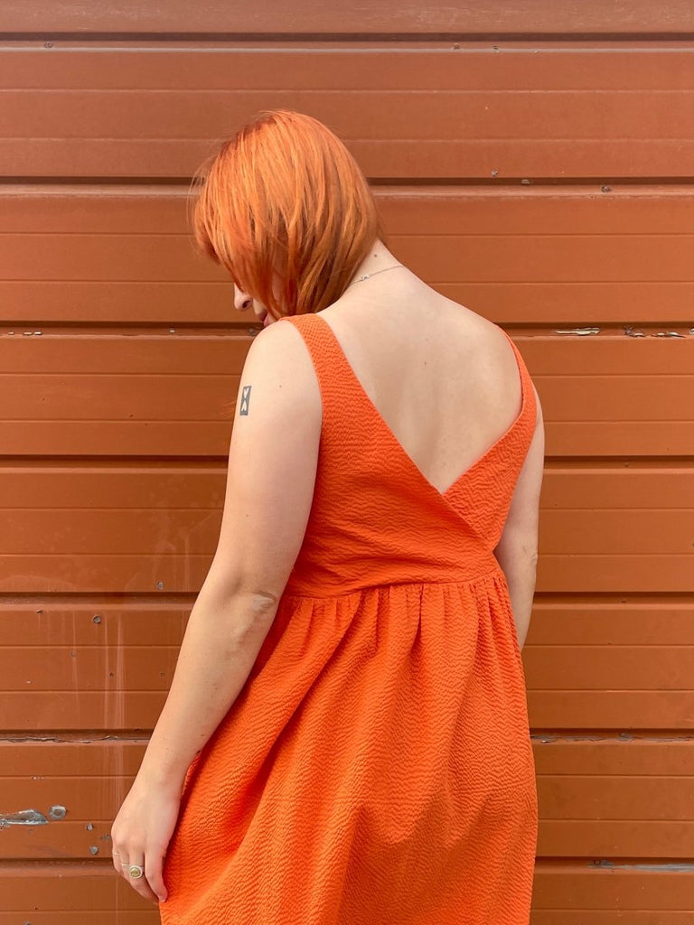 Ursa Minor Odette Dress (Tangerine) - Victoire BoutiqueUrsa MinorDresses Ottawa Boutique Shopping Clothing