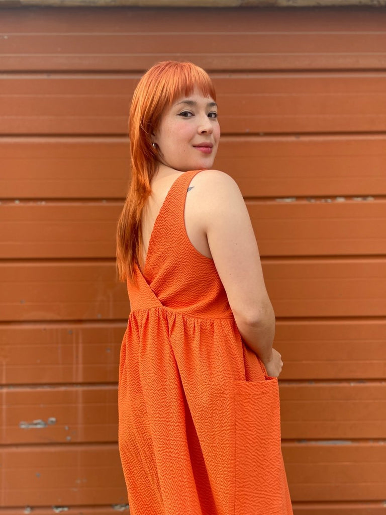 Ursa Minor Odette Dress (Tangerine) - Victoire BoutiqueUrsa MinorDresses Ottawa Boutique Shopping Clothing