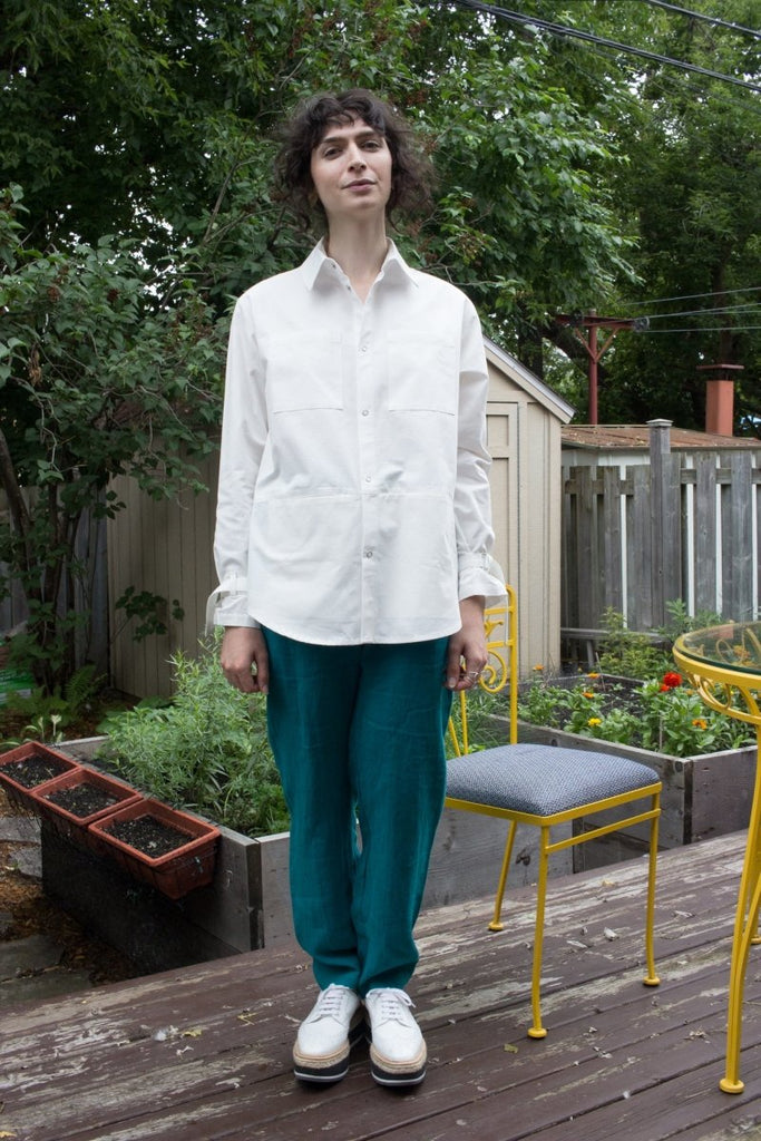 Veri Jil Shirt (White Ribstop) - Victoire BoutiqueVeriTops Ottawa Boutique Shopping Clothing