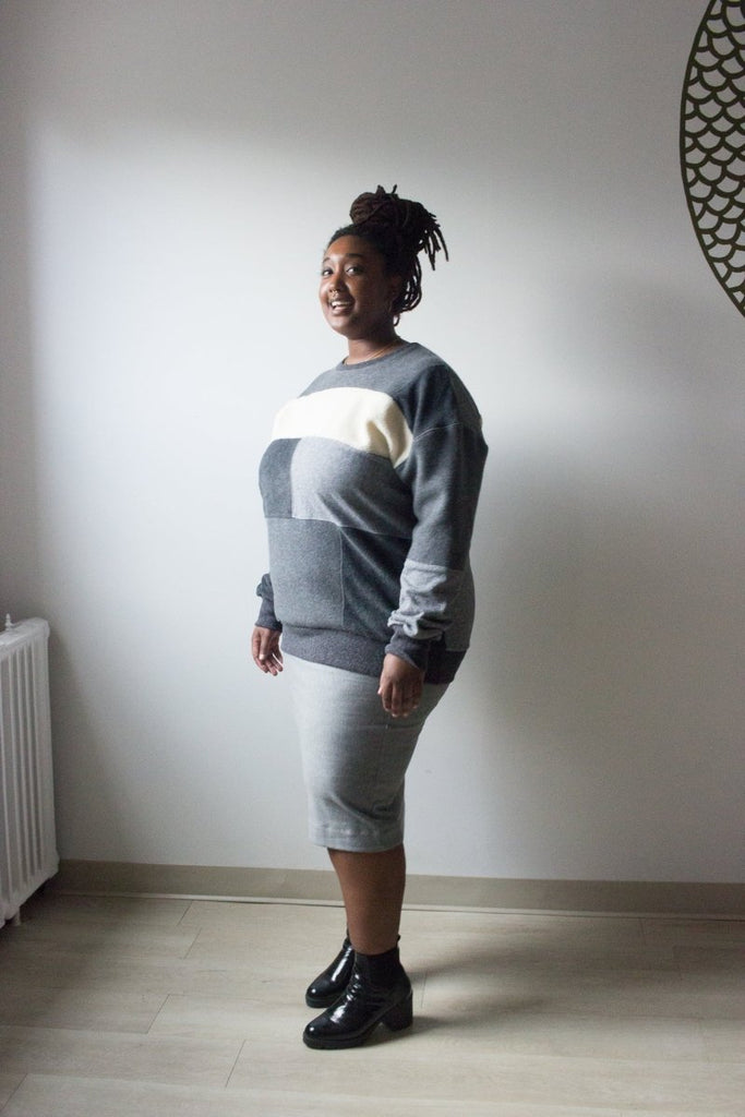 Wyatt House Design Co Lea Sweater (Grey Multi) - Victoire BoutiqueWyatt House DesignSweater Ottawa Boutique Shopping Clothing